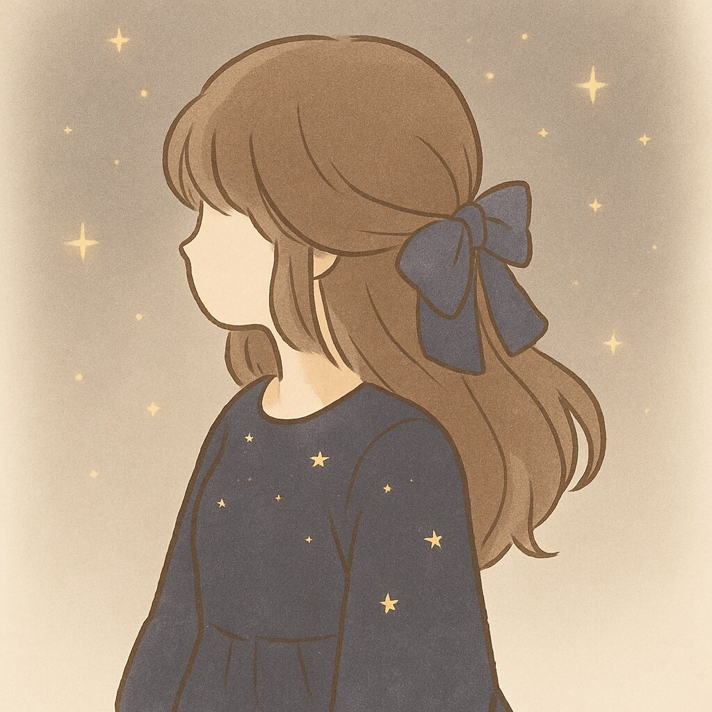ノアリスのプロフィール画像｜星を見上げる女の子のイラスト