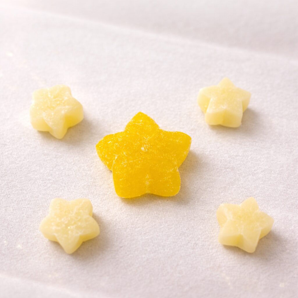 星型のグミ(大きな星と小さな星)の写真