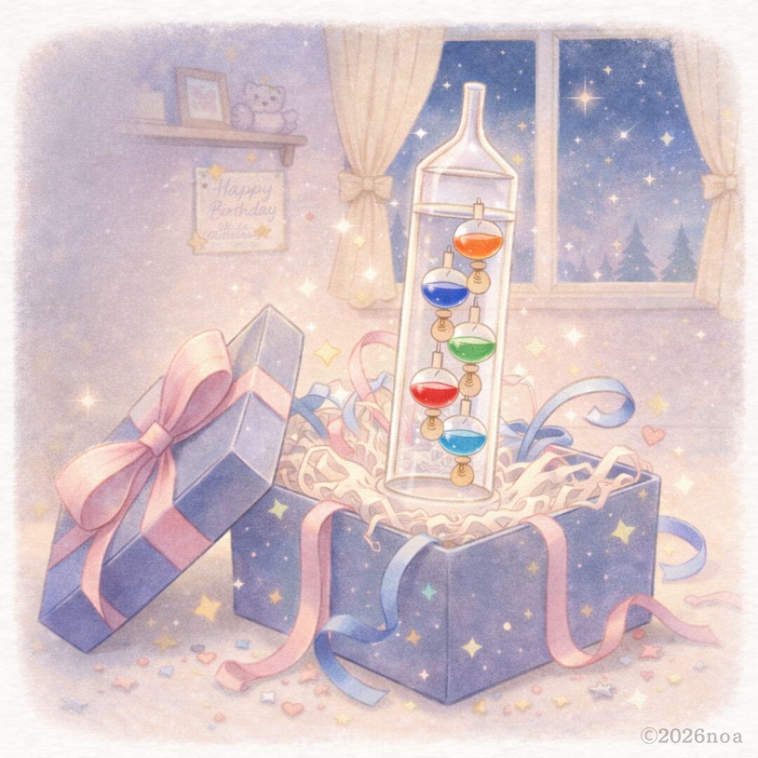 ガリレオ温度計 プレゼントにおすすめのインテリアギフトのイメージ