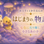 ルミリィとかたるんのはじまりの物語　七色に光輝く小さなあの子のタイトルアイキャッチ