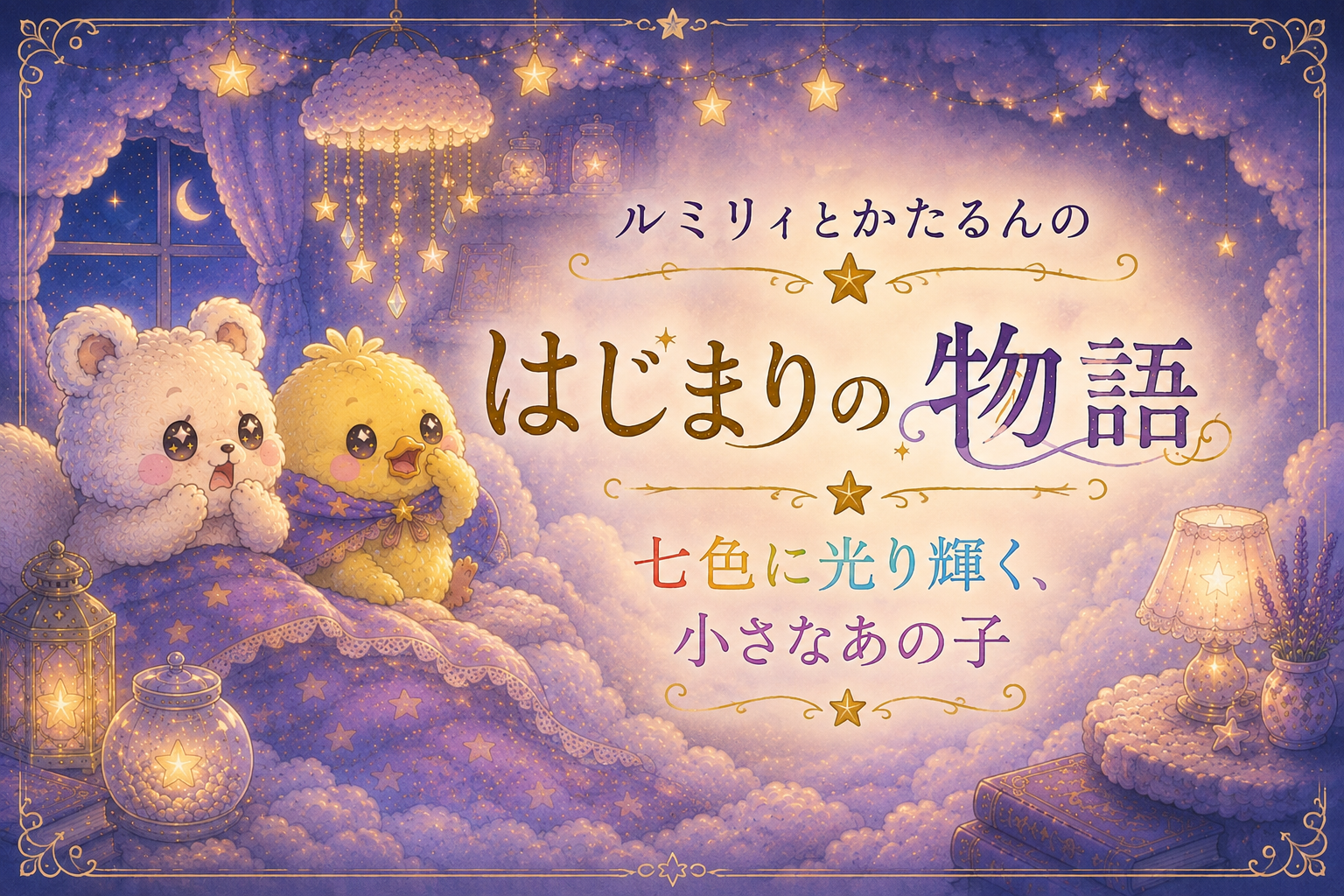 ルミリィとかたるんのはじまりの物語　七色に光輝く小さなあの子のタイトルアイキャッチ